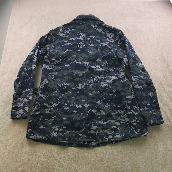 U.S. Navy Woman's Digital Military Jacket Uniform Small Camo Utility Collared Gr - Picture 15 of 15